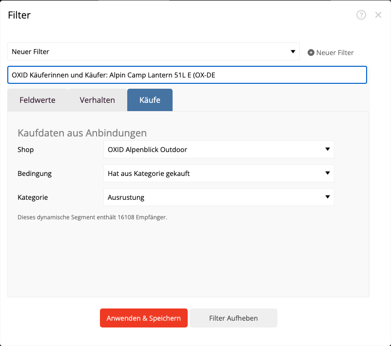 Käufer einer OXID-Kategorie als Newsletter-Zielgruppe auswählen